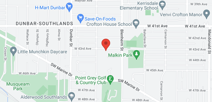 map of 3422 W 43RD AVENUE